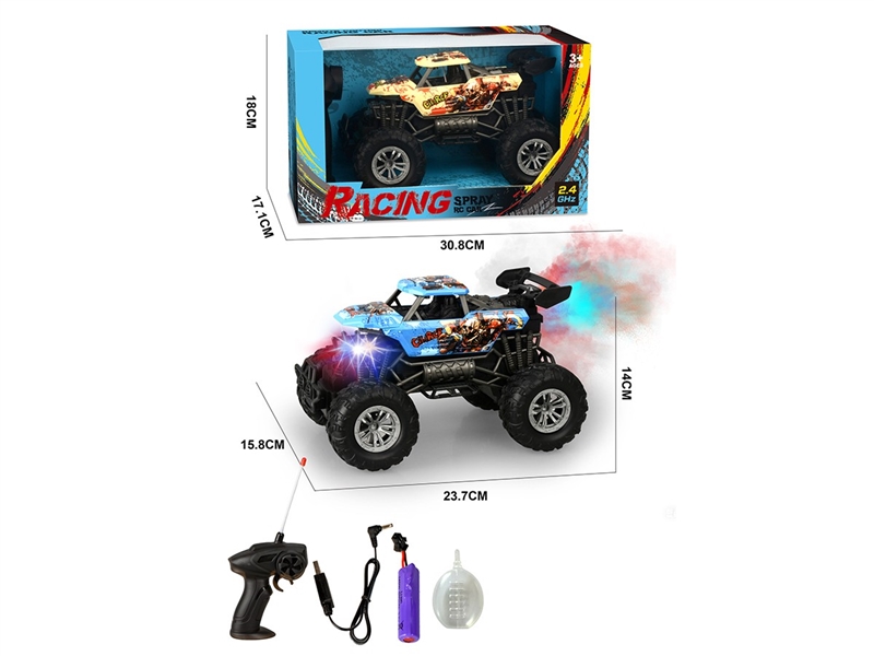 2.4G 1:16 4-CHANNEL R/C CAR W/LIGHT & SPRAY,2COLORS(INCLUDED BATTERY) - HP1267252
