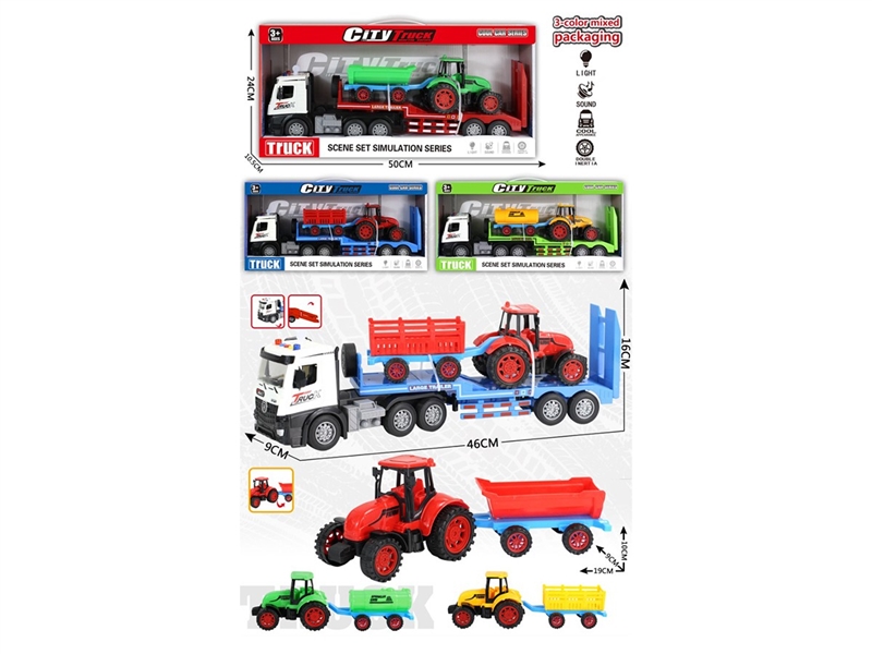 FRICTION CAR,3COLORS W/LIGHT & MUSIC - HP1267463