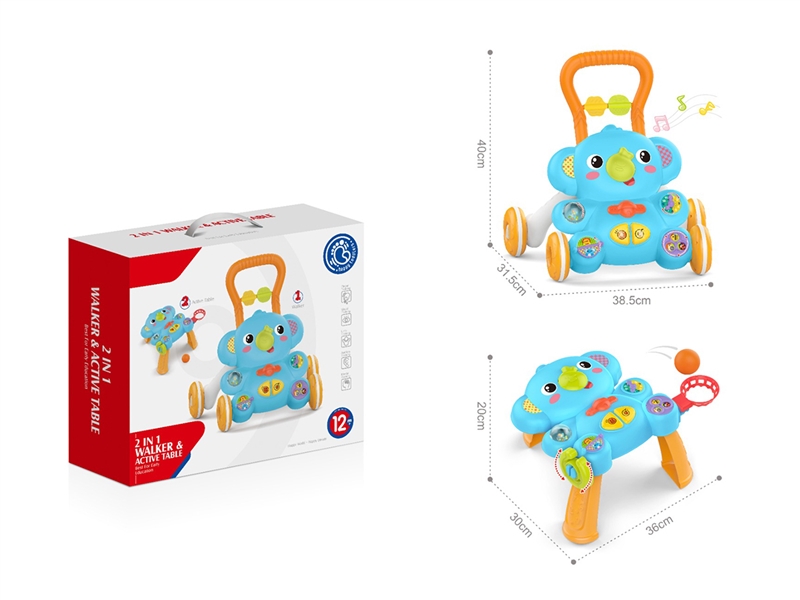 2 IN 1 BABY WALKER W/LIGHT & MUSIC(NOT INCLUDE BATTERY) - HP1267664