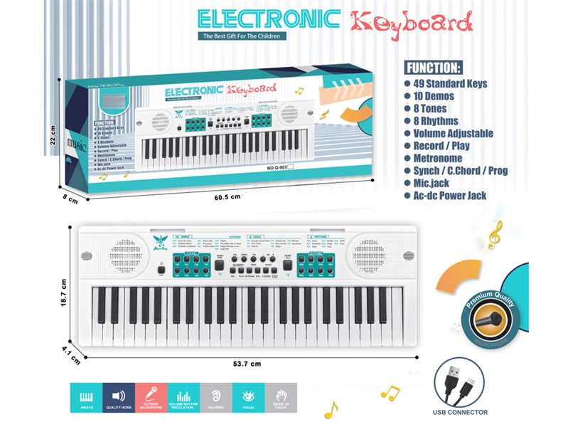 49-KEY ELECTRONIC ORGAN W/MICROPHONE - HP1267935