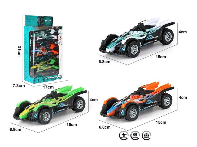 1:32 PULL BACK CAR 3PCS - HP1268079