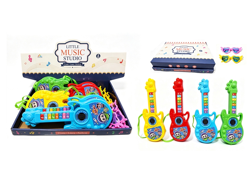 GUITAR 8PCS/DISPLAY BOX,4COLORS(NOT INCLUDED BATTERY) - HP1268124