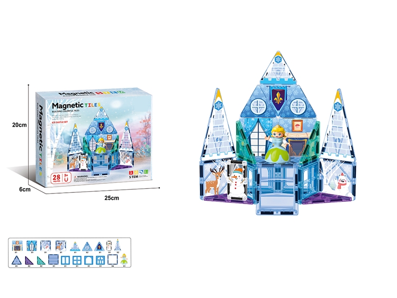 MAGNETIC BUILDING TILES 28PCS - HP1268188
