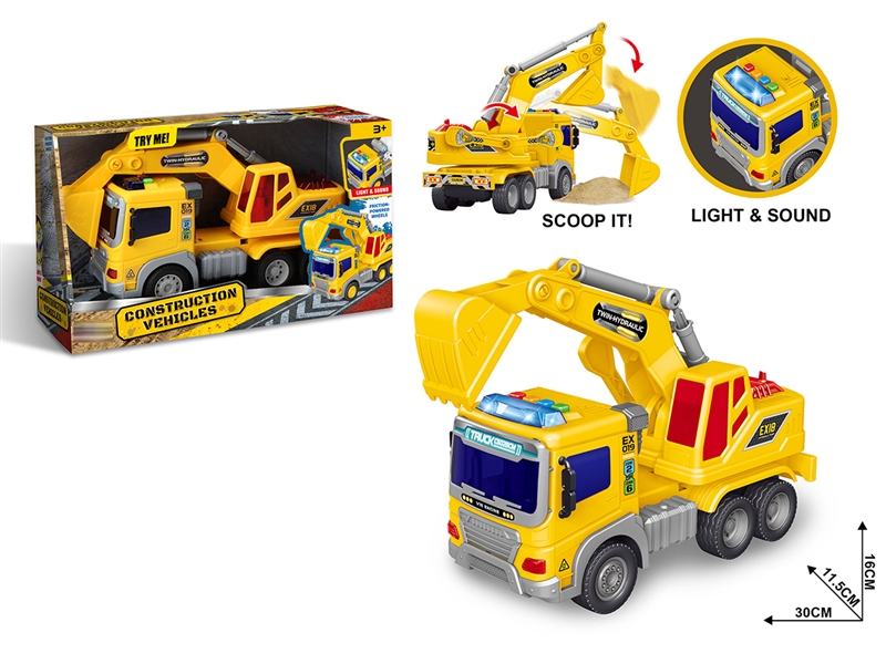 1:16 FRICTION CONSTRUCTION TRUCK W/LIGHT & SOUND(INCLUDE BATTERY) - HP1268231