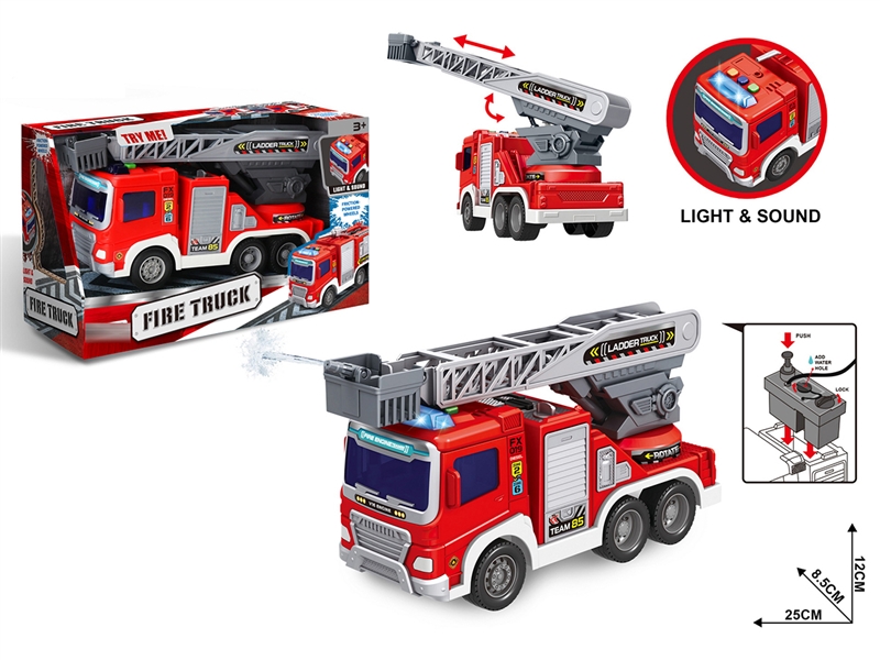 1:20 FRICTION FIRE TRUCK W/LIGHT & SOUND(INCLUDE BATTERY) - HP1268232