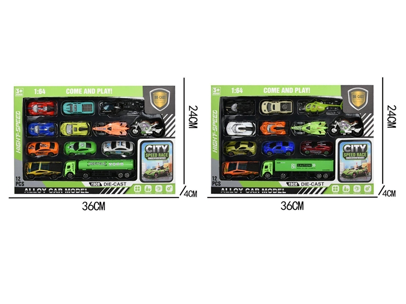 FREE WAY DIE-CAST CAR SET,12PCS - HP1268272