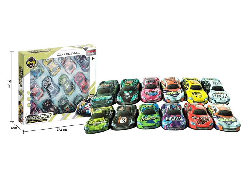 PULL BACK DIE-CAST CAR 12PCS - HP1268307