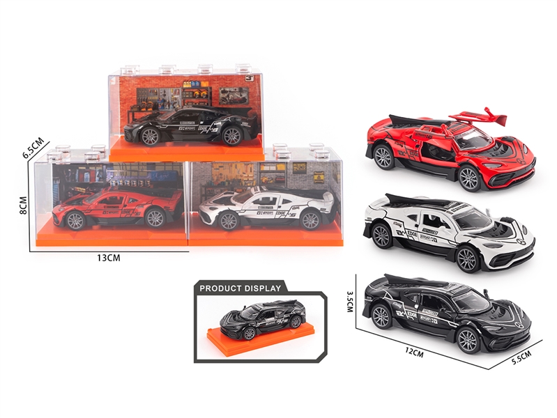 1:36 PULL BACK DIE-CAST CAR W/CAN OPEN THE DOOR,1PCS，3COLORS - HP1268416