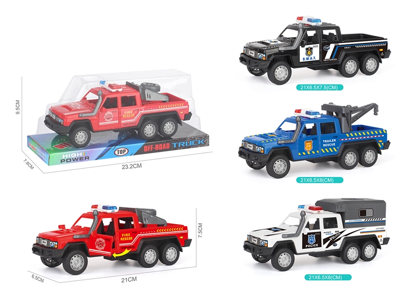 FRICTION POLICE CAR 4COLOURS - HP1268593