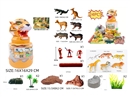 24pcs野生动物地图场景老虎桶装