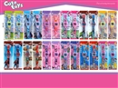 冰雪，小公主，米奇，史迪仔，三丽鸥，独角兽，复仇，布鲁依，蜘蛛人，汽车，狗狗队，拉布布
（12款，26种颜色）