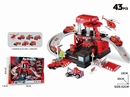 FIRE PARKING LOT SET 43PCS W/DIE-CAST CAR 3PCS+1PCS PLANE