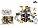 CONSTRUCTION PARKING LOT SET 42PCS W/DIE-CAST CAR 2PCS+1PCS PLANE