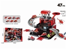 FIRE PARKING LOT SET 47PCS W/DIE-CAST CAR 3PCS+1PCS PLANE