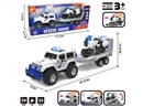 FRICTION POLICE CAR & MOTORCYCLE W/LIGHT & SOUND