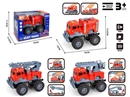 FRICTION FIRE CAR W/LIGHT & SOUND,3ASST