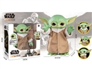 RUBBER YODA BABY 30CM W/3D EYES