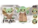 RUBBER YODA BABY 30CM W/3D EYES