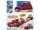 CATAPULT RAIL STORAGE CAR W/LIGHT & MUSIC & FREE WAY DIE-CAST CAR 2PCS