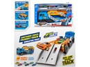 CATAPULT RAIL STORAGE CAR W/LIGHT & MUSIC & FREE WAY DIE-CAST CAR 6PCS