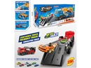 CATAPULT RAIL STORAGE CAR W/LIGHT & MUSIC & FREE WAY DIE-CAST CAR 2PCS