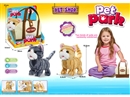 B/O PLUSH CAT SET W/BAG & SOUND & CAN WALKING & WAG TAIL，2COLOURS