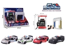 PETROL STATION W/SOUND & PULL BACK DIE-CAST CAR