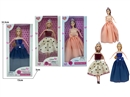 11.5"SOLID BODY DOLL W/ACCESSORIES,3ASST
