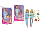 11.5"SOLID BODY DOLL W/ACCESSORIES,2ASST