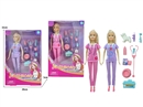 11.5"SOLID BODY DOLL W/ACCESSORIES,2ASST