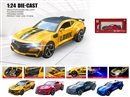 1：24 PULL BACK DIE-CAST CAR W/LIGHT & SOUND & SPRAY & CAN OPEN THE DOOR,4COLOURS