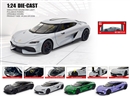 1：24 PULL BACK DIE-CAST CAR W/LIGHT & SOUND & CAN OPEN THE DOOR,4COLOURS