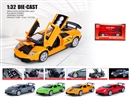 1：32 PULL BACK DIE-CAST CAR W/LIGHT & SOUND & CAN OPEN THE DOOR,4COLOURS