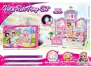 灯光夜光DIY公主过家家大别墅玩具套装（DIY拼装女孩梦想屋豪宅）216PCS