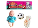 4.5"SOLID BODY DOLL W/VINYL TOYS