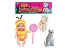 4.5"SOLID BODY DOLL W/VINYL TOYS