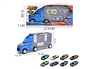 FREE WAY CONTAINER TRUCK W/DIE-CAST CAR 3PCS