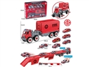 CATAPULT RAIL CAR W/PULL BACK DIE-CAST CAR 6PCS