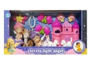 CASTLE SET W3"SOLOD BODY DOLL