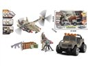 FRICTION MILITARY SET W/LIGHT & SOUND & FREE WAY CAR