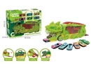 DINOSAUR STORAGE TRUCK W/PULL BACK CAR 6PCS