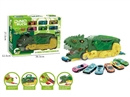 DINOSAUR STORAGE TRUCK W/PULL BACK CAR 6PCS