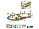 B/O RAIL CAR SET W/MUSIC 54PCS