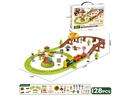 B/O RAIL CAR SET W/MUSIC 128PCS
