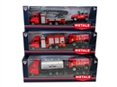 1:64 PULL BACK DIE-CAST FIRE TRUCK SET