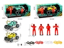 小号惯性灯光越野跑车+比赛人