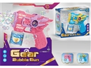 BUBBLE GUN W/LIGHT,65ML ,2COLOURS
