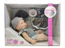 (GCC)12寸全搪胶娃娃+配帽+ 方巾+毛毛虫摇铃