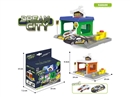 PARKING LOT W/2PCS DIE-CAST CAR
