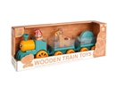 FREE WAY WOODEN TRAIN W/LIGHT & MUSIC(INCLUDE BATTERY)
